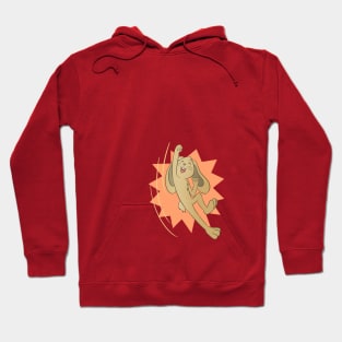 Tan and Orange Bunny Punch Hoodie